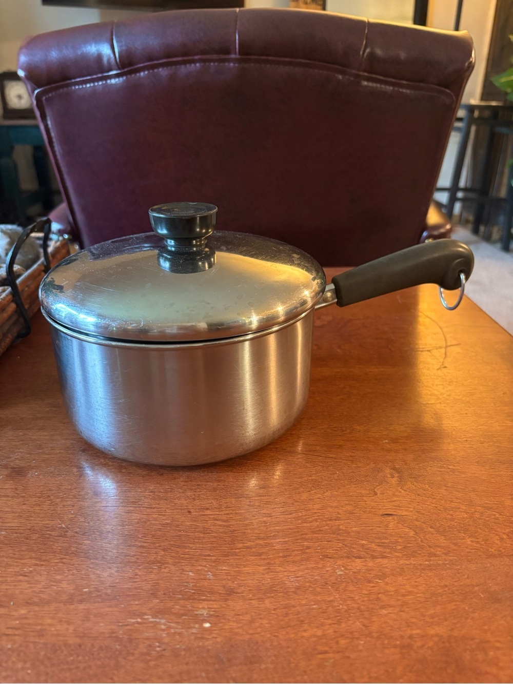 Revere Ware 2 Qt. Aluminum Sauce Pot w lid, vintage
